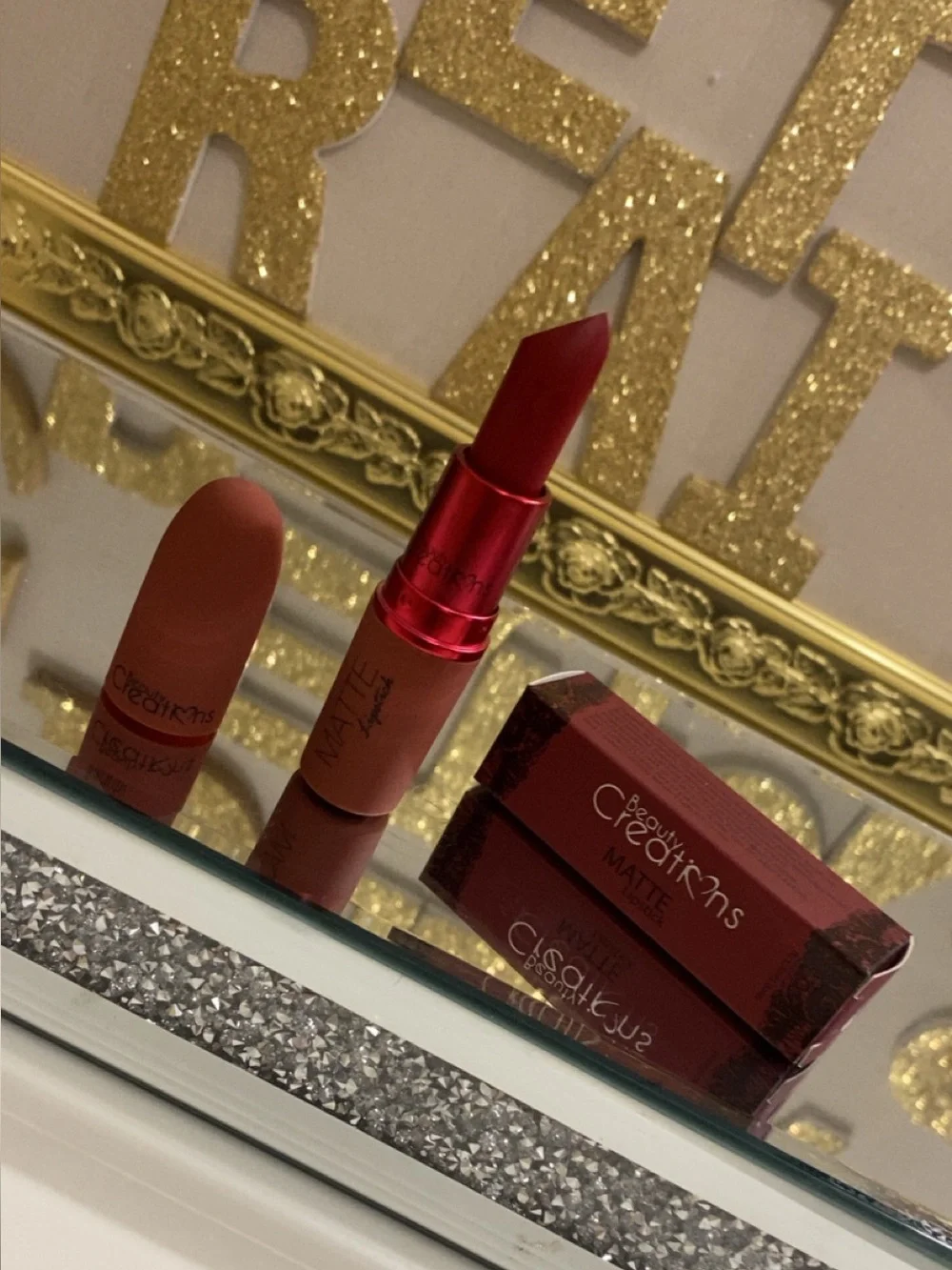 Vibrant Red Bullet Lipstick with Matching Red Case, Beauty Creations #9